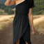 Elegant Slit Single Shoulder Midi Dress