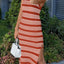 Slit Striped Round Neck Sleeveless Midi Dress - Korvel