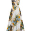 Slit Tied Printed Surplice Dress - Korvel