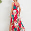 Slit Tied Printed Surplice Dress - Korvel