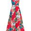 Slit Tied Printed Surplice Dress - Korvel