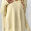 Slit V-Neck Dropped Shoulder Sweater - Korvel