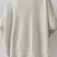 Slit V-Neck Dropped Shoulder Sweater - Korvel