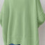 Slit V-Neck Dropped Shoulder Sweater - Korvel