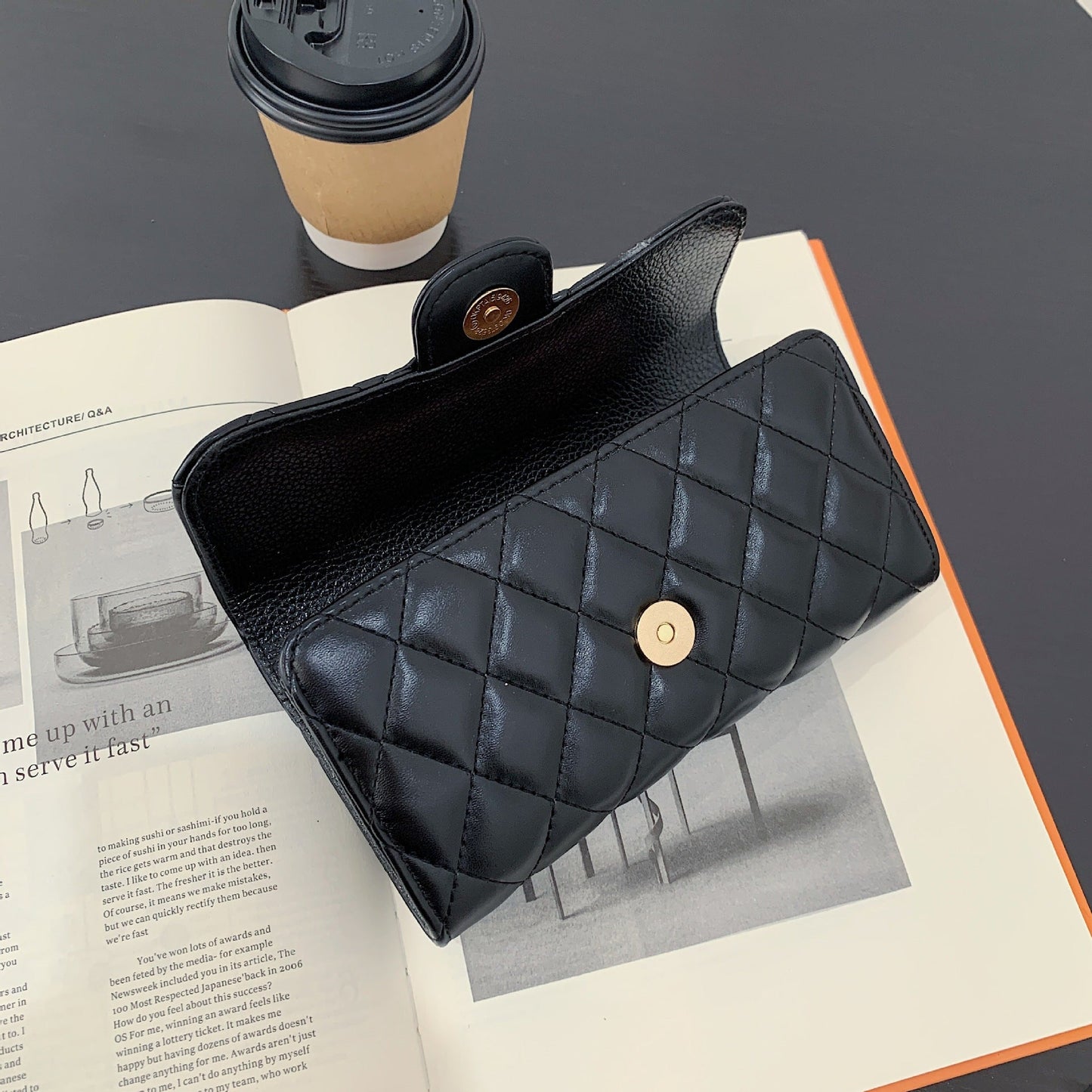 Elegant Small Folding Wallet with Diamond Embroidery