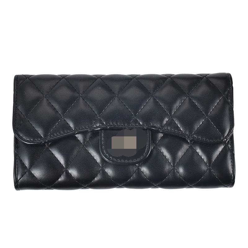 Elegant Small Folding Wallet with Diamond Embroidery
