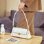 Small French baguette bag women's genuine leather net celebrity underarm bag summer French shoulder bag genuine leather women's bag - Korvel