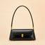 Small French baguette bag women's genuine leather net celebrity underarm bag summer French shoulder bag genuine leather women's bag - Korvel