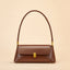 Small French baguette bag women's genuine leather net celebrity underarm bag summer French shoulder bag genuine leather women's bag - Korvel