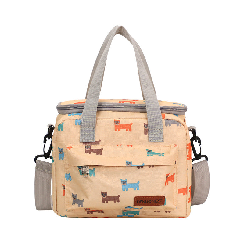 Small fresh fashion cute hand-held lunch box bag for women - Korvel