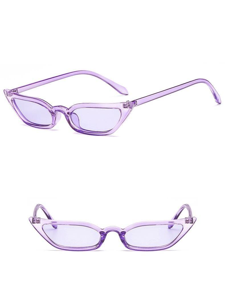 Small Leopard Cat Eye Sunglasses - Vintage UV Protection