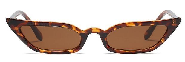 Small Leopard Cat Eye Sunglasses - Vintage UV Protection