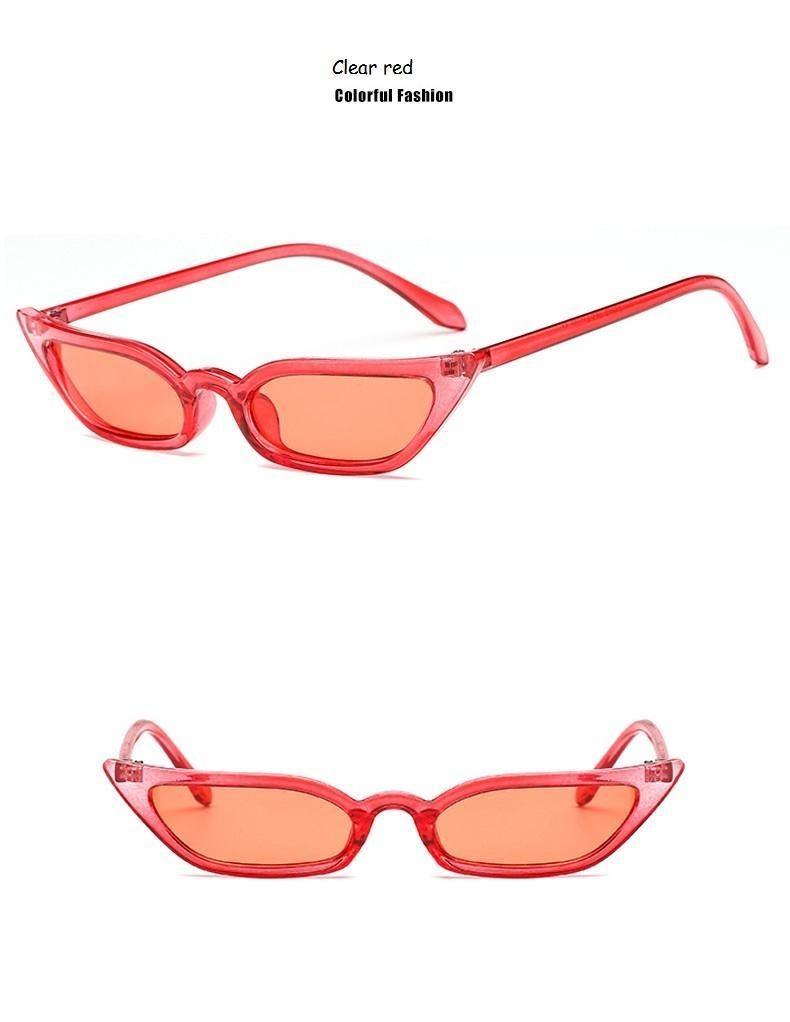Small Leopard Cat Eye Sunglasses - Vintage UV Protection