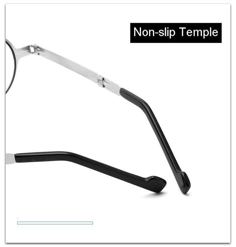 Lunettes de lecture rondes en métal pliables avec protection contre la lumière bleue