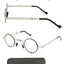 Lunettes de lecture rondes en métal pliables avec protection contre la lumière bleue