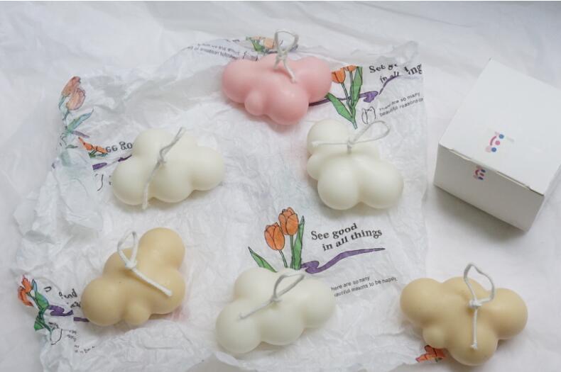 Handmade Cloud Shape Scented Candle - Decorative Soy Candle