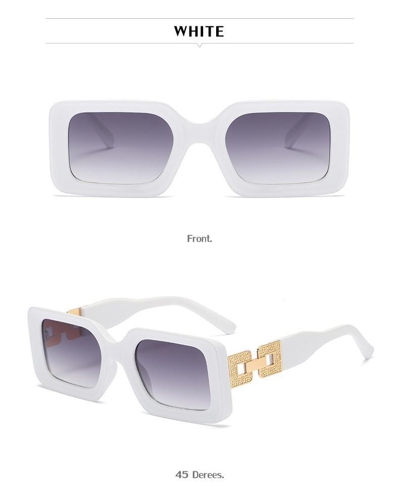 Retro Rectangle Sunglasses for Men & Women - Stylish UV Protection