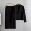 Small suit set skirt two-piece set temperament cardigan sweater jacket skirt set - Korvel