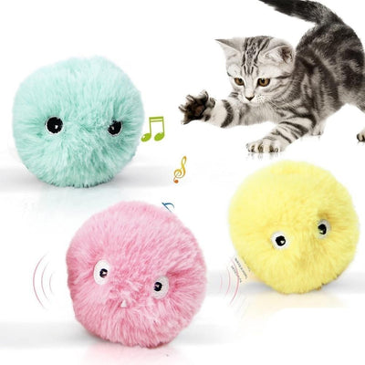 Interactive Catnip Plush Balls for Engaging Playtime