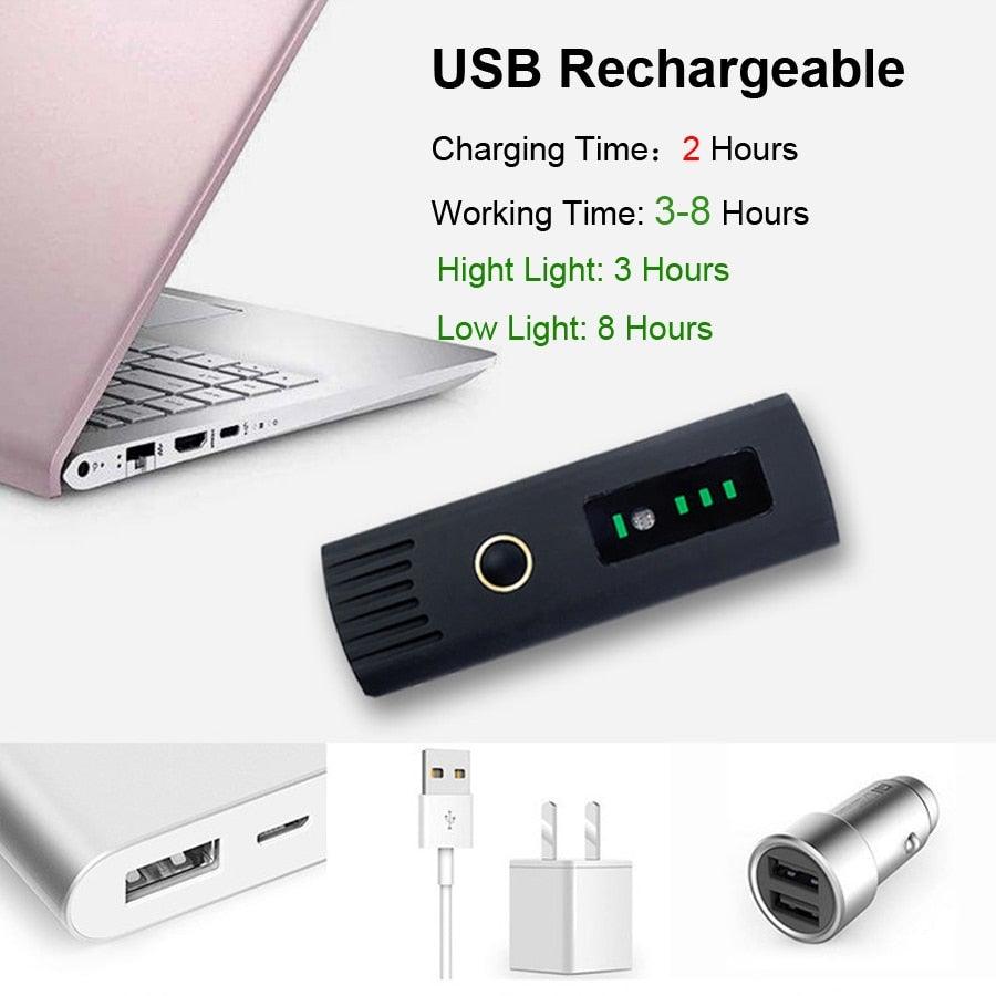 Juego de luces de bicicleta de inducción inteligente - Recargable por USB y resistente al agua