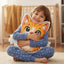 Smiling Cat Pillow - Playful Decor for Cat Lovers
