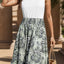 Smocked Printed Round Neck Tank Dress - Korvel