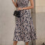 Smocked Printed Wide Strap Dress - Korvel