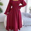 Smocked Square Neck Flounce Sleeve Dress - Korvel