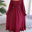 Smocked Square Neck Flounce Sleeve Dress - Korvel