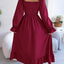 Smocked Square Neck Flounce Sleeve Dress - Korvel