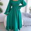 Smocked Square Neck Flounce Sleeve Dress - Korvel