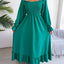 Smocked Square Neck Flounce Sleeve Dress - Korvel