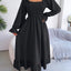 Smocked Square Neck Flounce Sleeve Dress - Korvel