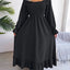 Smocked Square Neck Flounce Sleeve Dress - Korvel