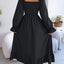 Smocked Square Neck Flounce Sleeve Dress - Korvel
