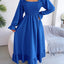 Smocked Square Neck Flounce Sleeve Dress - Korvel