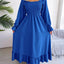 Smocked Square Neck Flounce Sleeve Dress - Korvel