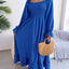 Smocked Square Neck Flounce Sleeve Dress - Korvel