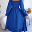 Smocked Square Neck Flounce Sleeve Dress - Korvel