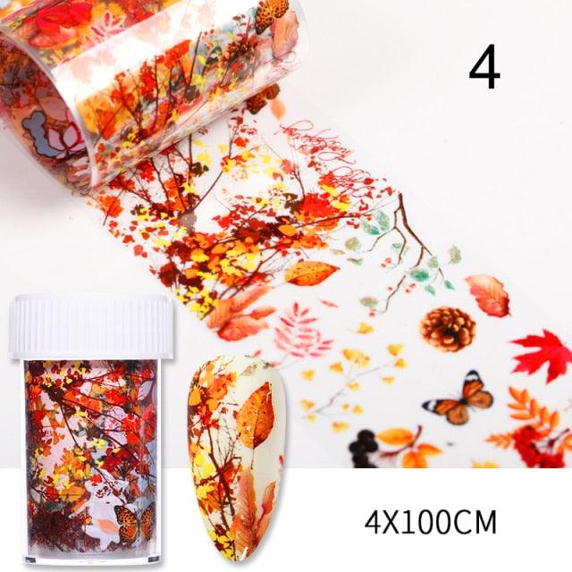 Foils de Uñas de Leopardo de Serpiente - Stickers de Arte de Uñas Autoadhesivos Premium