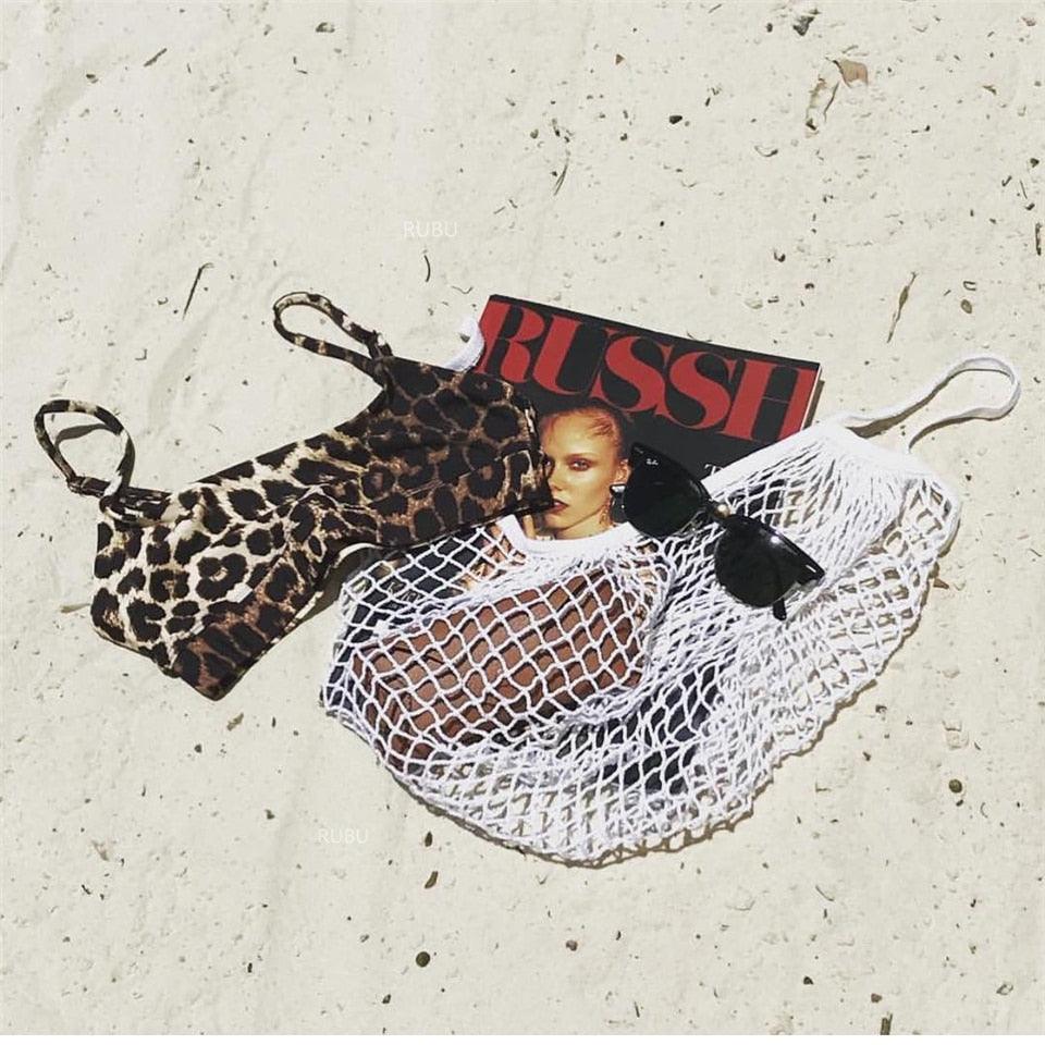 Conjunto de Bikini Elegante con Estampado de Serpiente para Mujeres