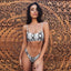 Conjunto de Bikini Elegante con Estampado de Serpiente para Mujeres