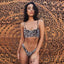 Conjunto de Bikini Elegante con Estampado de Serpiente para Mujeres