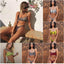 Conjunto de Bikini Elegante con Estampado de Serpiente para Mujeres