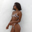 Conjunto de Bikini Elegante con Estampado de Serpiente para Mujeres