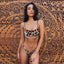 Conjunto de Bikini Elegante con Estampado de Serpiente para Mujeres