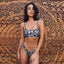 Conjunto de Bikini Elegante con Estampado de Serpiente para Mujeres
