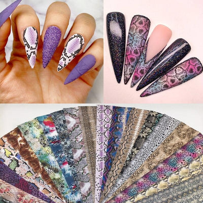 Snakeskin Nail Art Foils - Premium Transfer Paper