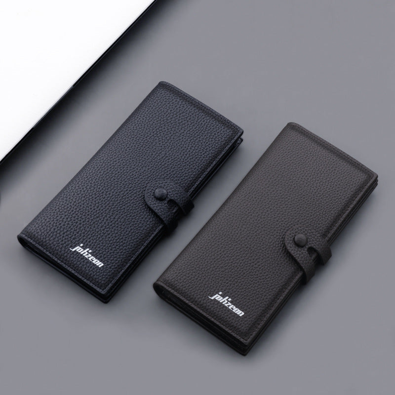 Snap Wallet Men's Long Button Wallet - Premium Design