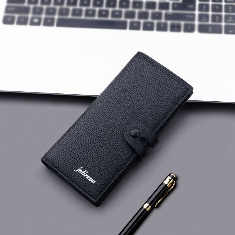 Snap Wallet Men's Long Button Wallet - Premium Design